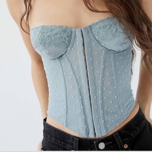 Out from under Lucy dot mesh corset